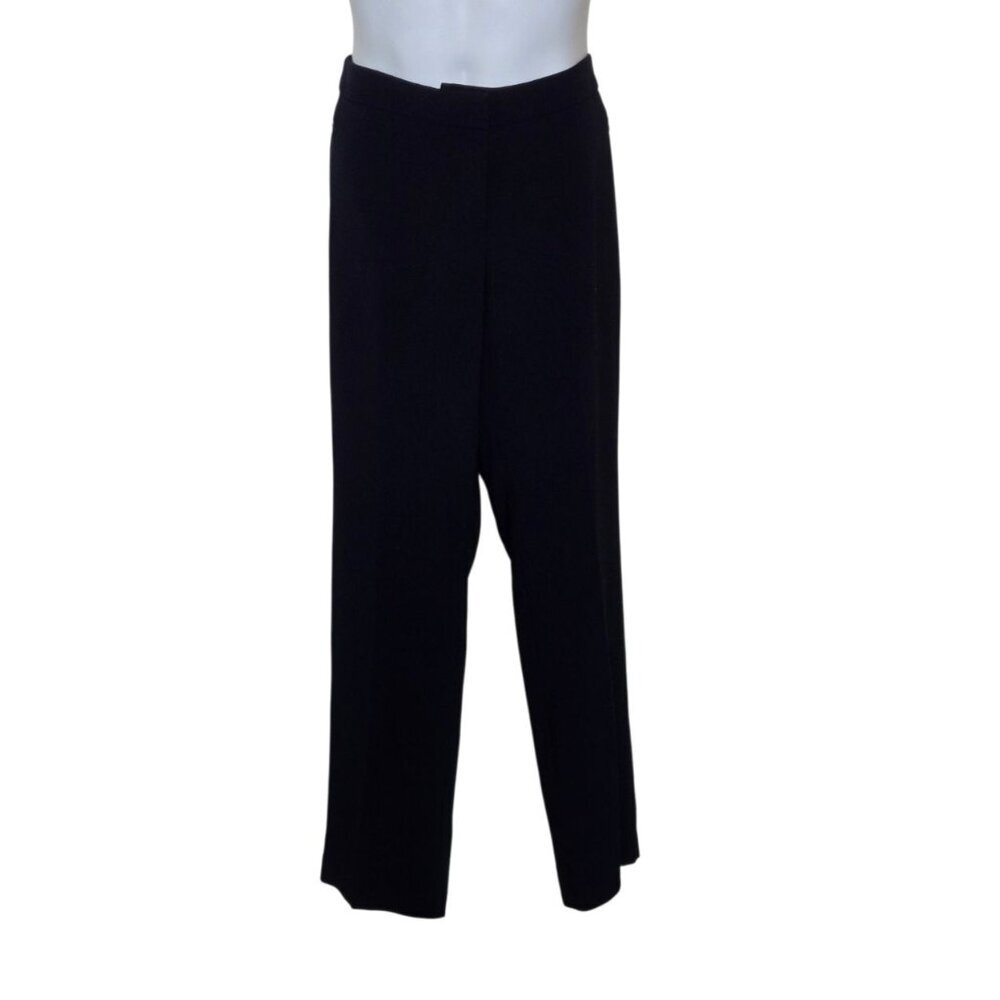 Chico's Pants Straight Leg Trouser Career Classic Navy size 2